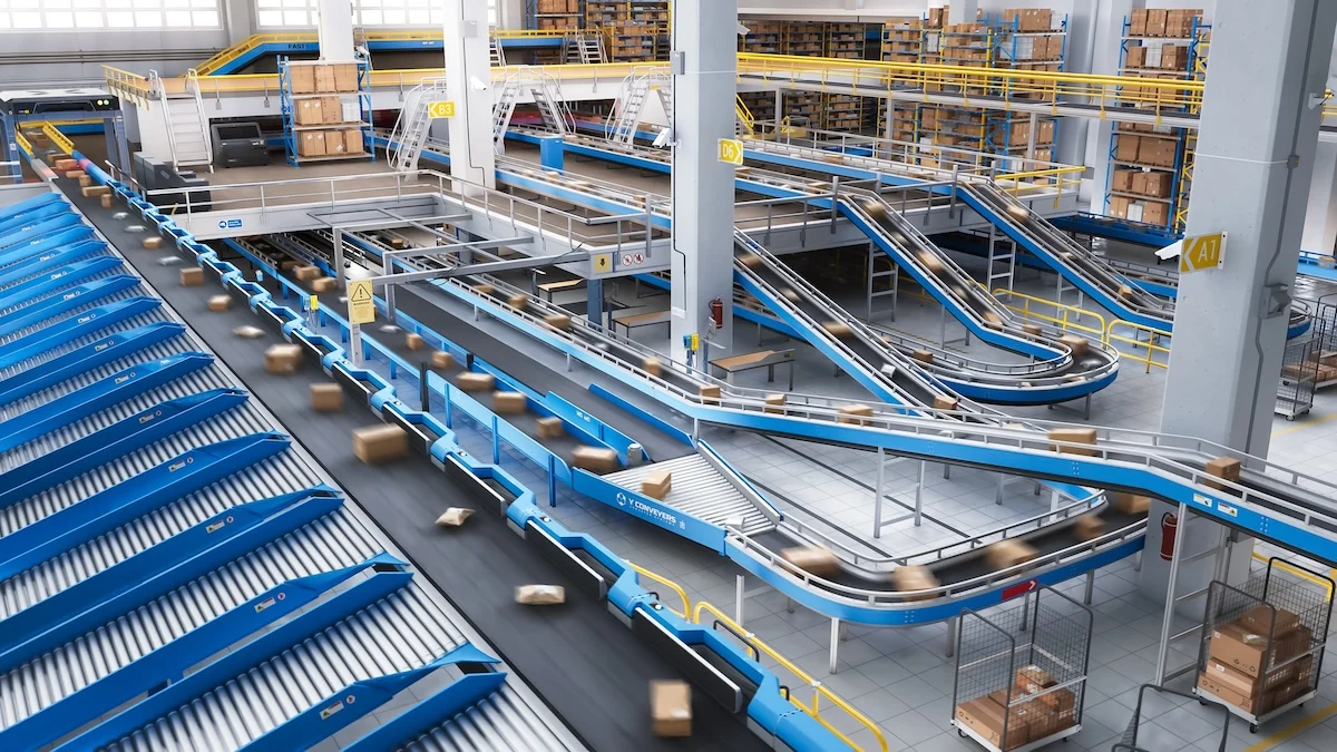 automated-sorting-conveyor-system-in-warehouse